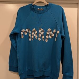Blue Marni Daisy Royal Floral Sweatshirt